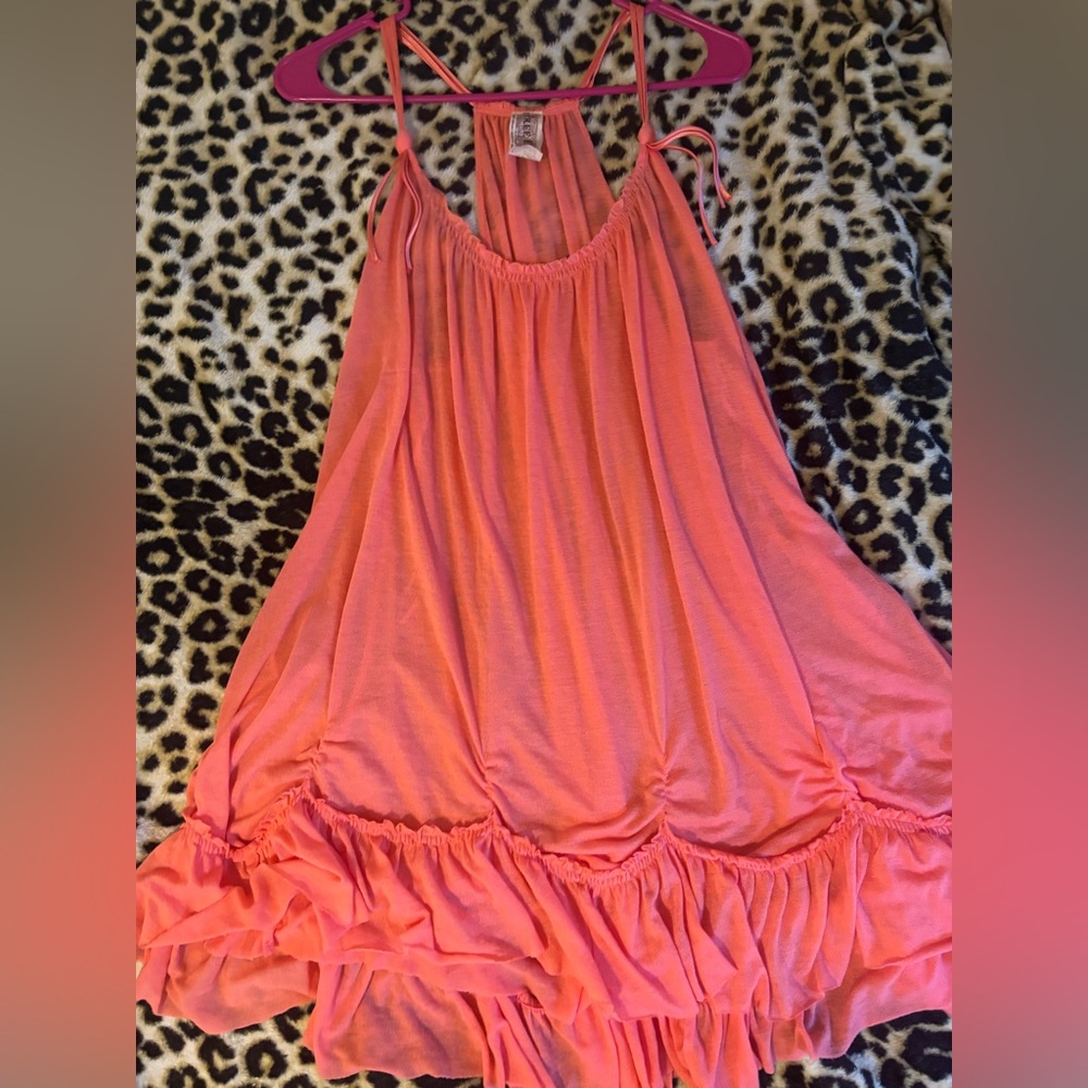 Free People Vibrant Coral Dress